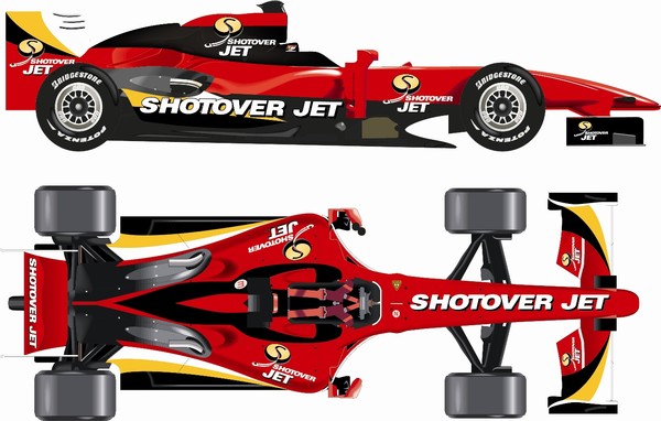 Design concept of Shotover Jet's new F1 racing cars